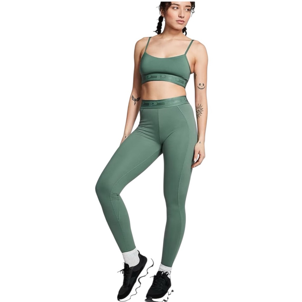 NWT VS PINK Ultimate High Rise Leggings in Fresh Forest Green Size Small